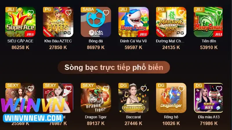 Giới thiệu chung về sân chơi ấn tượng WINVN